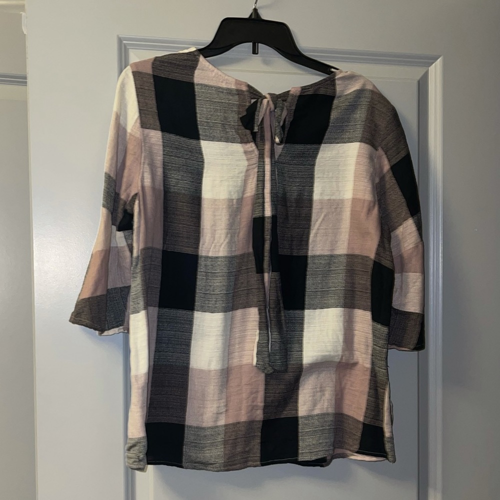 Ro & de plaid top size large - Picture 4 of 4
